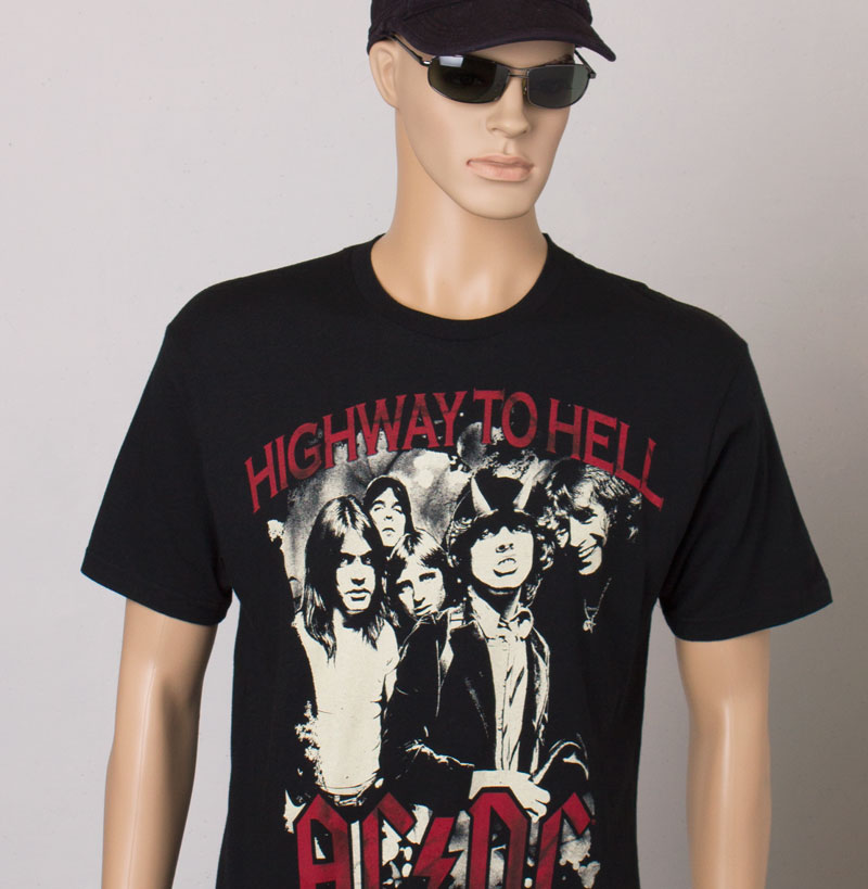 AC/DC T-shirt, AC/DC Highway To Hell Men's T-shirt, AC/DC Tees, AC/DC Highway To Hell, AC/DC Men's Collectible T-shirt, Rock Band T-shirts, Rock Band Tees, Classic Rock Band T-shirts, Angus Young