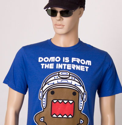 Domo T-shirt, Domo Is From the Internet Men's Collectible T-shirt, Domo-Kun Shirt, Planet Domo, Crash-Course Domo, Hard-Hat Domo, Pro-Putt Domo, White-Water Domo, Domo-kun no Fushigi Terebi