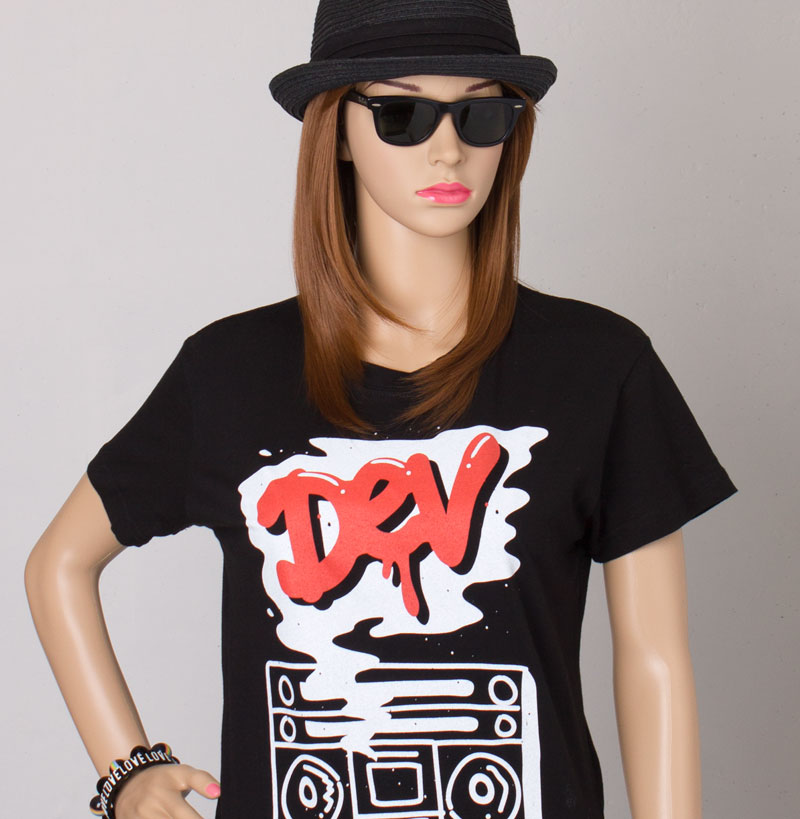 Dev Retro Cassette DecK Women's T-shirt, Dev T-shirt, Electropop Band T-shirts, Hip Hop T-shirt Designs, Devin Star Tailes