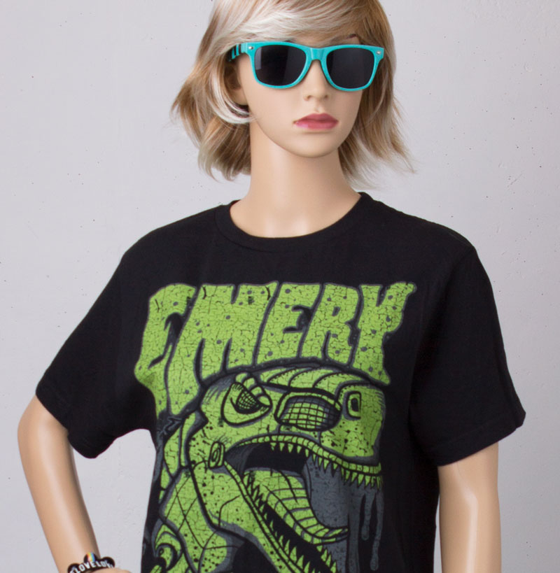 Emery Green Dinosaur Women's T-shirt, Emery Merch, Hard Rock T-shirts, Hard Rock Clothing, Alternative Rock Band Shirts, Alternative Rock T-shirts, Indie And Alternative T-shirts