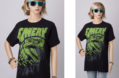 Emery Green Dinosaur Women's T-shirt, Emery Merch, Hard Rock T-shirts, Hard Rock Clothing, Alternative Rock Band Shirts, Alternative Rock T-shirts, Indie And Alternative T-shirts