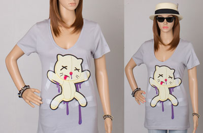 Cat Women's T-shirt Emo Kitty, Cat T-shirt Designs, Cat Face T-shirt, Kitty T-shirt, Kitty Cat T-shirt, Sad Kitty T-shirt, Goth Kitty T-shirts