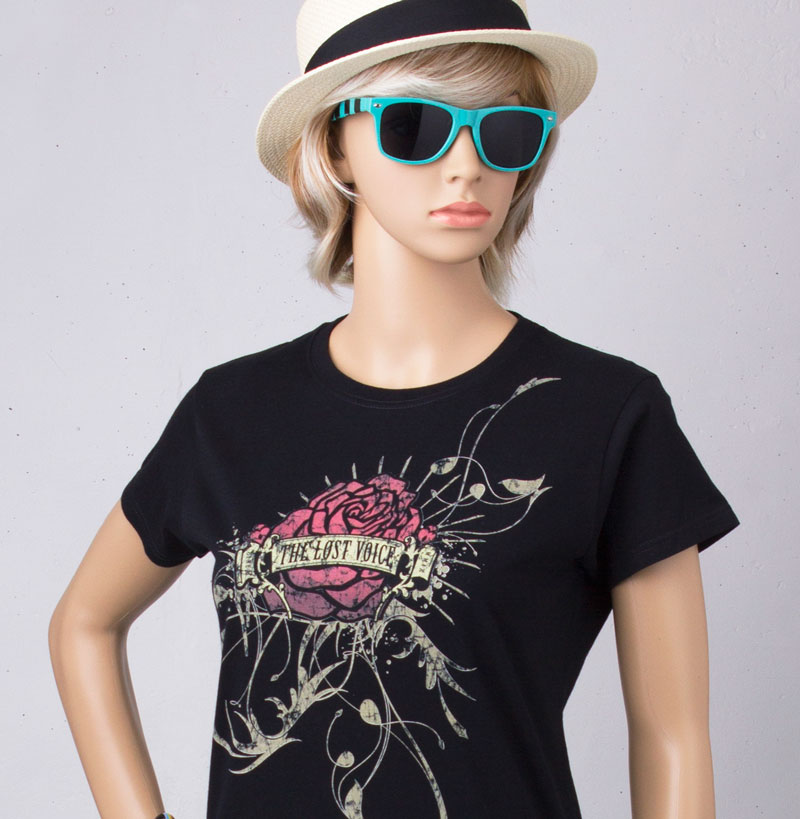 Rose Tattoo T-shirt The Lost Voice, Rose Tattoo Style Clothing, Vintage Rose Tattoo T-shirts, Tattoo Clothing